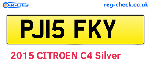 PJ15FKY are the vehicle registration plates.