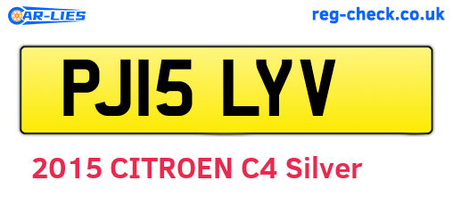 PJ15LYV are the vehicle registration plates.