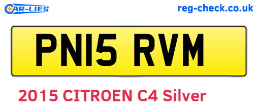 PN15RVM are the vehicle registration plates.