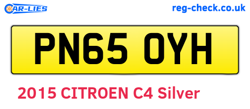 PN65OYH are the vehicle registration plates.