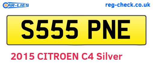 S555PNE are the vehicle registration plates.