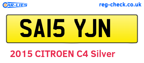 SA15YJN are the vehicle registration plates.