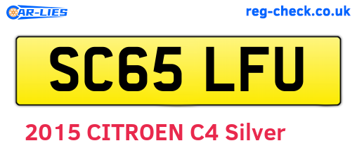 SC65LFU are the vehicle registration plates.