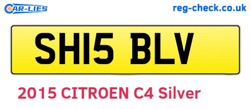 SH15BLV are the vehicle registration plates.