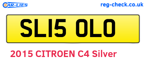 SL15OLO are the vehicle registration plates.