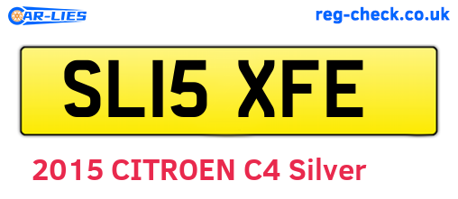 SL15XFE are the vehicle registration plates.
