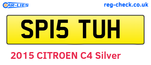 SP15TUH are the vehicle registration plates.
