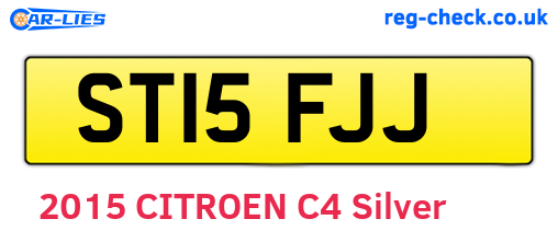 ST15FJJ are the vehicle registration plates.