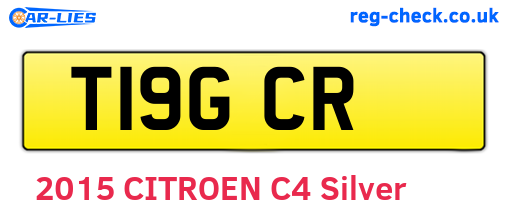 T19GCR are the vehicle registration plates.
