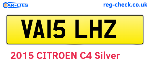 VA15LHZ are the vehicle registration plates.
