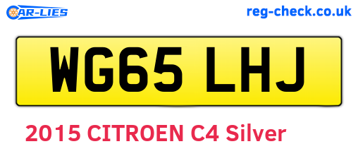 WG65LHJ are the vehicle registration plates.