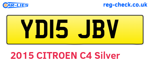YD15JBV are the vehicle registration plates.