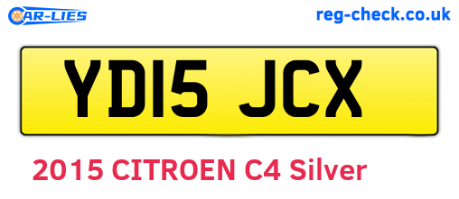 YD15JCX are the vehicle registration plates.