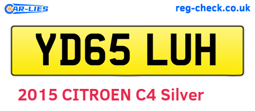 YD65LUH are the vehicle registration plates.