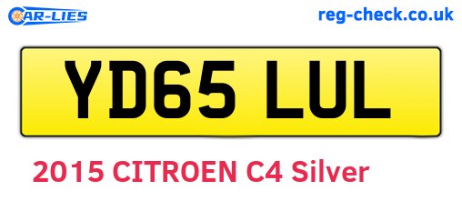 YD65LUL are the vehicle registration plates.