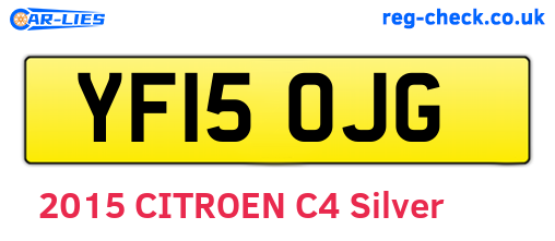 YF15OJG are the vehicle registration plates.