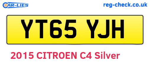 YT65YJH are the vehicle registration plates.