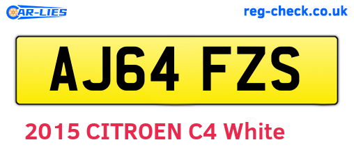 AJ64FZS are the vehicle registration plates.