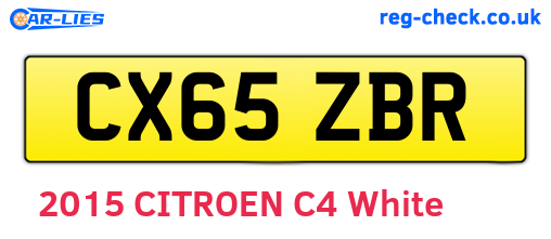 CX65ZBR are the vehicle registration plates.