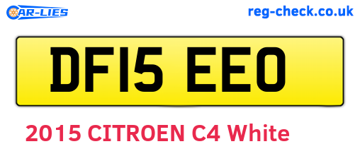 DF15EEO are the vehicle registration plates.