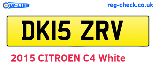 DK15ZRV are the vehicle registration plates.