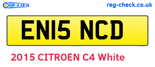 EN15NCD are the vehicle registration plates.