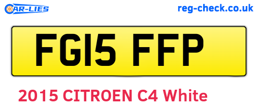 FG15FFP are the vehicle registration plates.