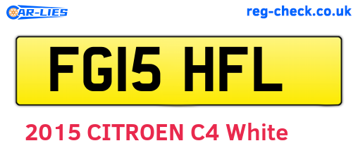 FG15HFL are the vehicle registration plates.