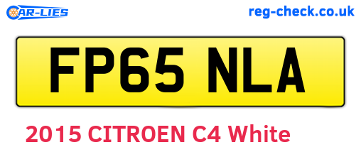 FP65NLA are the vehicle registration plates.