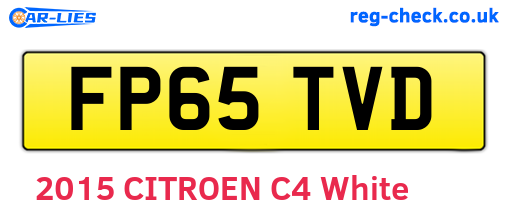 FP65TVD are the vehicle registration plates.