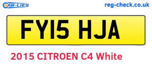 FY15HJA are the vehicle registration plates.