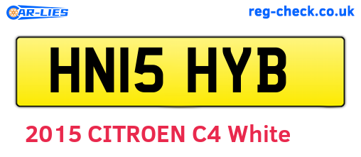 HN15HYB are the vehicle registration plates.