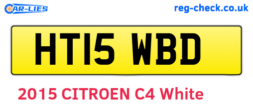 HT15WBD are the vehicle registration plates.