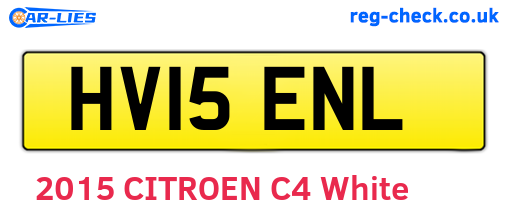 HV15ENL are the vehicle registration plates.