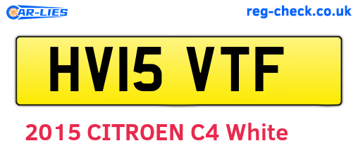 HV15VTF are the vehicle registration plates.