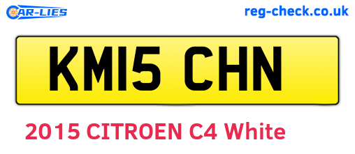 KM15CHN are the vehicle registration plates.
