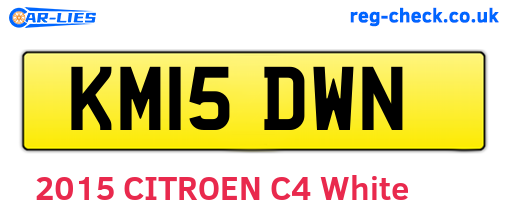 KM15DWN are the vehicle registration plates.