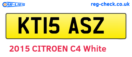 KT15ASZ are the vehicle registration plates.