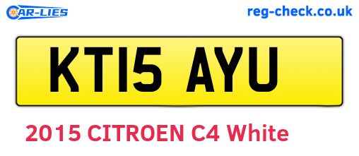 KT15AYU are the vehicle registration plates.
