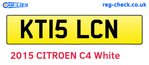 KT15LCN are the vehicle registration plates.