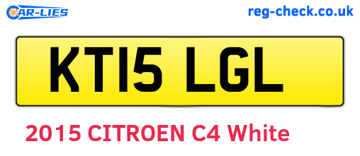 KT15LGL are the vehicle registration plates.