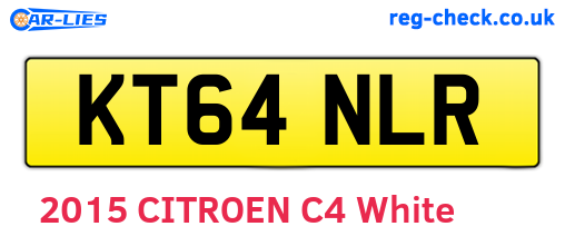 KT64NLR are the vehicle registration plates.