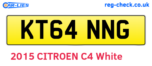 KT64NNG are the vehicle registration plates.