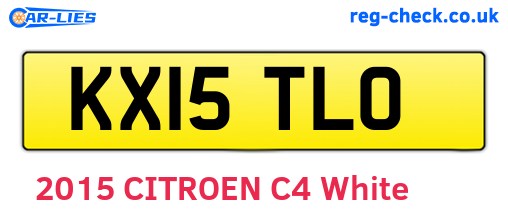 KX15TLO are the vehicle registration plates.