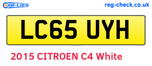 LC65UYH are the vehicle registration plates.