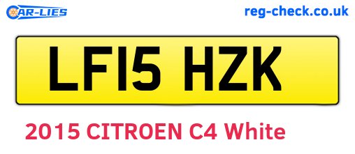 LF15HZK are the vehicle registration plates.