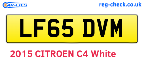 LF65DVM are the vehicle registration plates.