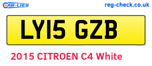 LY15GZB are the vehicle registration plates.