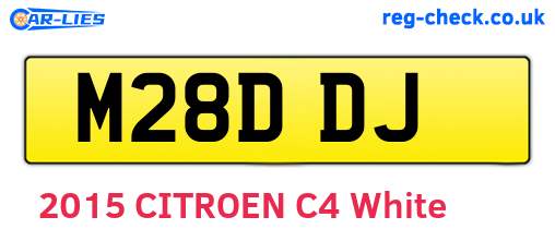 M28DDJ are the vehicle registration plates.
