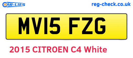 MV15FZG are the vehicle registration plates.